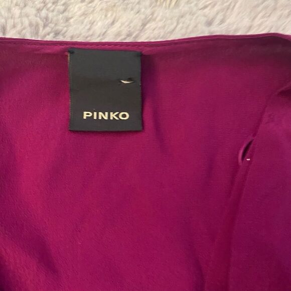 Pinko viscose bodysuit purple blouse , size 2 - Picture 12 of 14